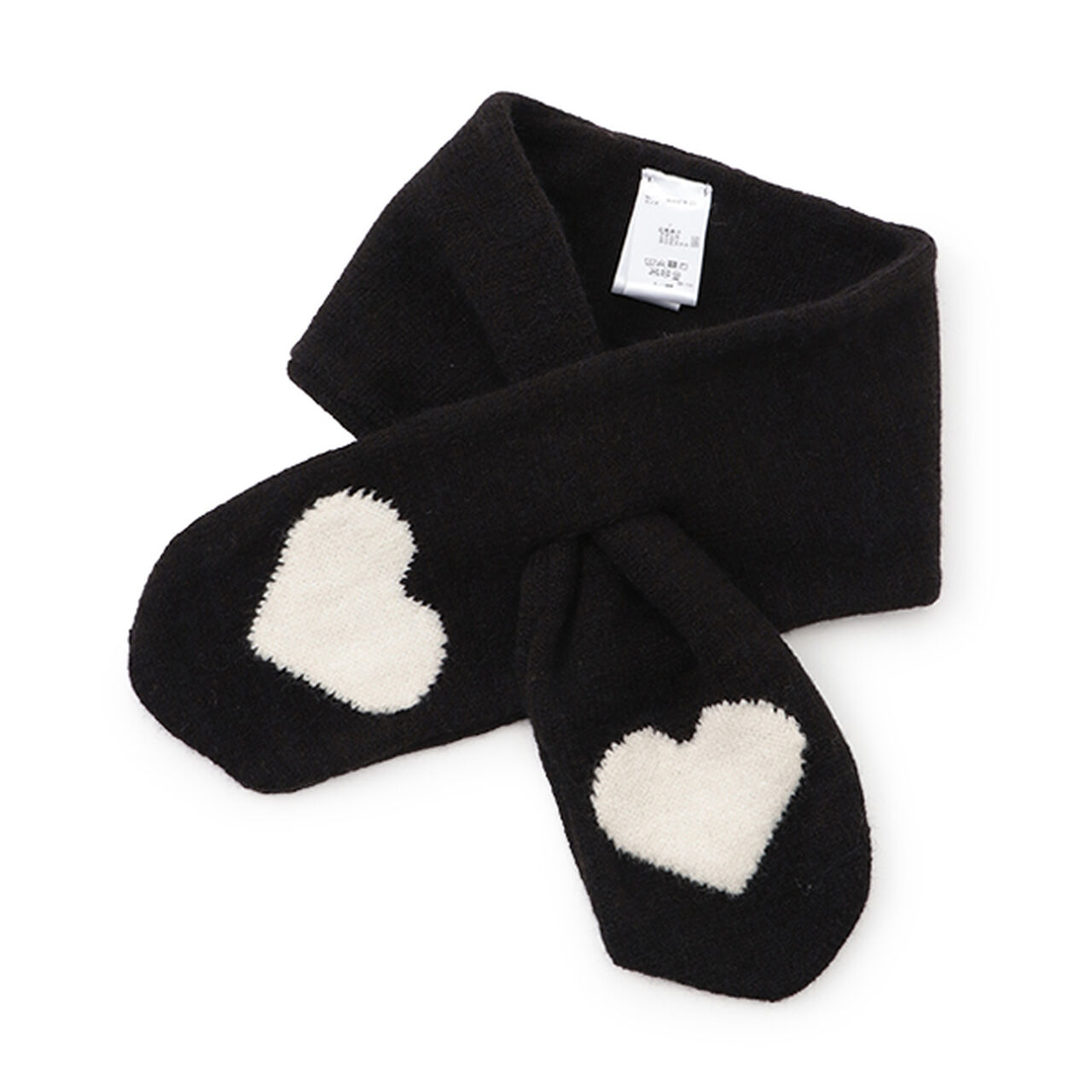 Heart Knit Scarf,Mocha tea, large image number 6