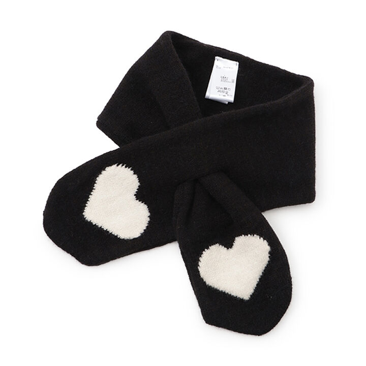 Heart Knit Scarf,Mocha tea, medium image number 6