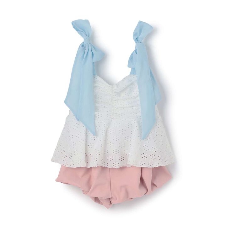 [SWIM] [UV Protection] Lace Top & Balloon Pants Separate Swimsuit,Off white, medium image number 1