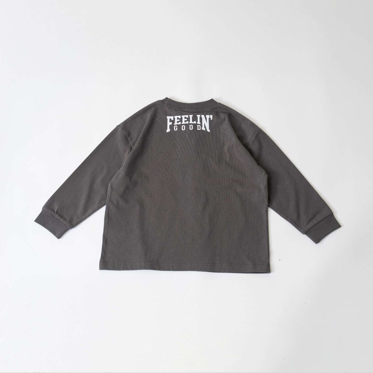 [USA Cotton] AND Logo College Wide Long Sleeve T-Shirt,Blue gray, large image number 9