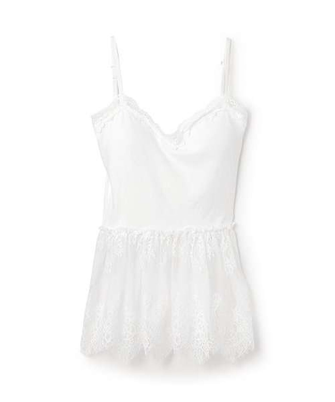 Lace Peplum Bra Top [Korean Fashion],Off white, large image number 0