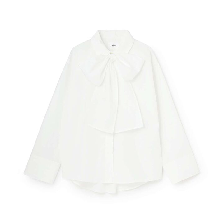 [Formal] Blouse with Tie,Blue, medium image number 7