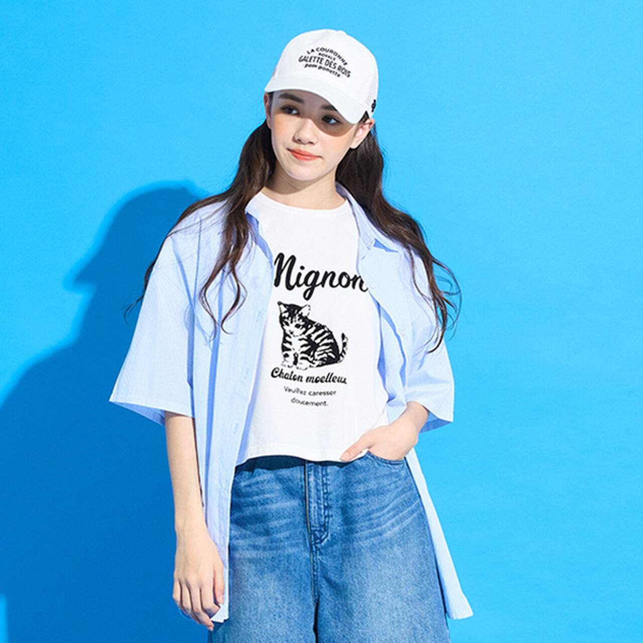 [New Colors Added Due to Popular Demand] [AMI] 5-Minute Sleeve Big Shirt x Compact T-Shirt,Off white, large image number 1