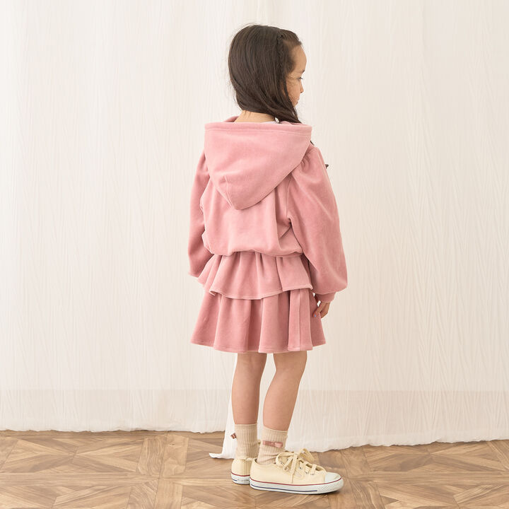 Plush Velour Coordinatable Tiered Skirt,Black, medium image number 17