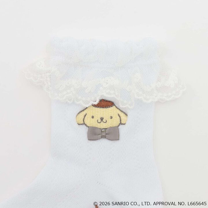 [Pompompurin] Lace Socks,White, medium image number 1