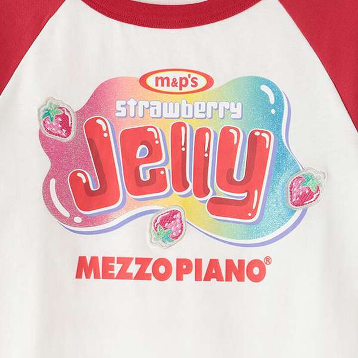 Reissued ♪ Color-Blocked 3/4 Sleeve Raglan T-Shirt,Red, medium image number 3