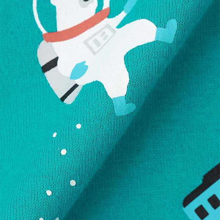 Space and Train Short Sleeve T-Shirt,Blue green, medium image number 9