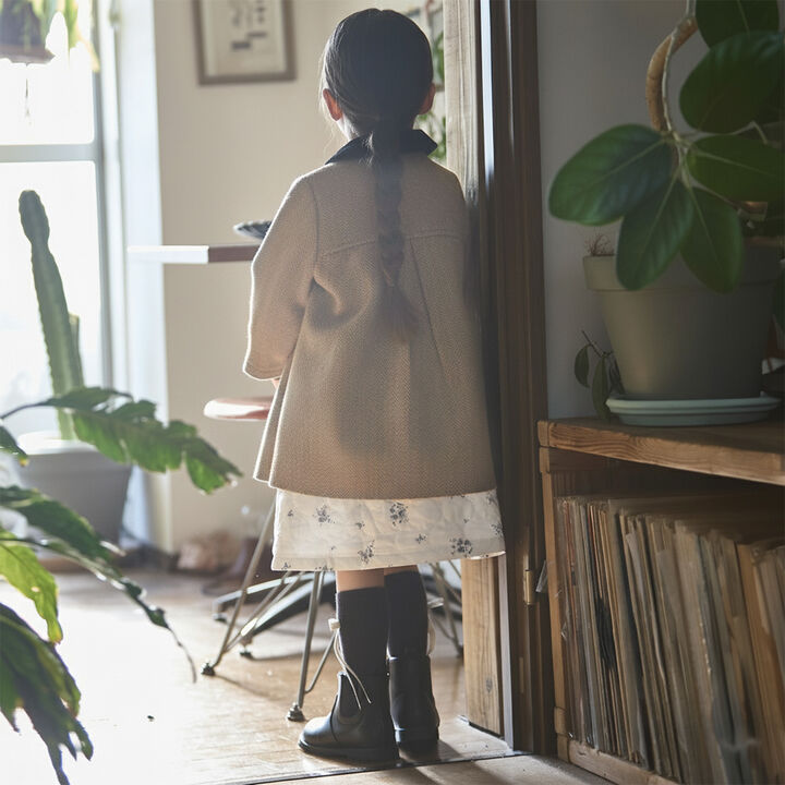 [Link/Washable] Double-Breasted Coat,Navy, medium image number 2