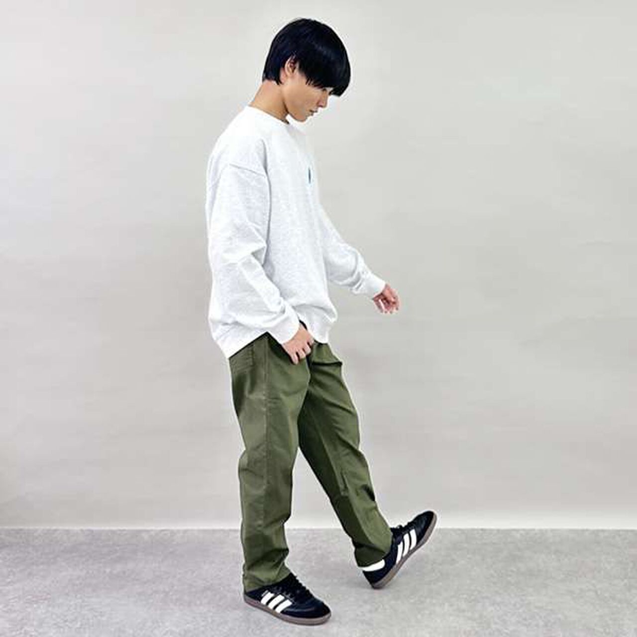 Cotton-Poly Stretch Twill Slim Pants,Khaki, large image number 15