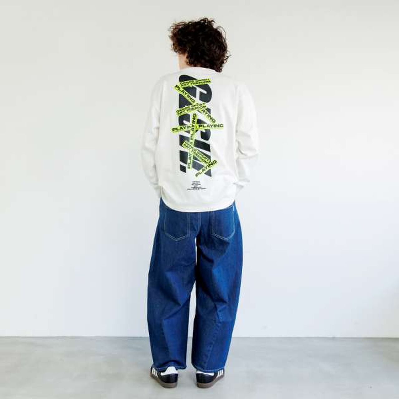 [GLSW.] Logo Reflective Print Long-Sleeve T-Shirt,White, large image number 1