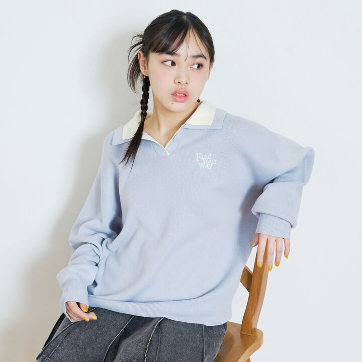 [Arael] Double Collar Skipper Knitwear,Yellow, medium image number 6
