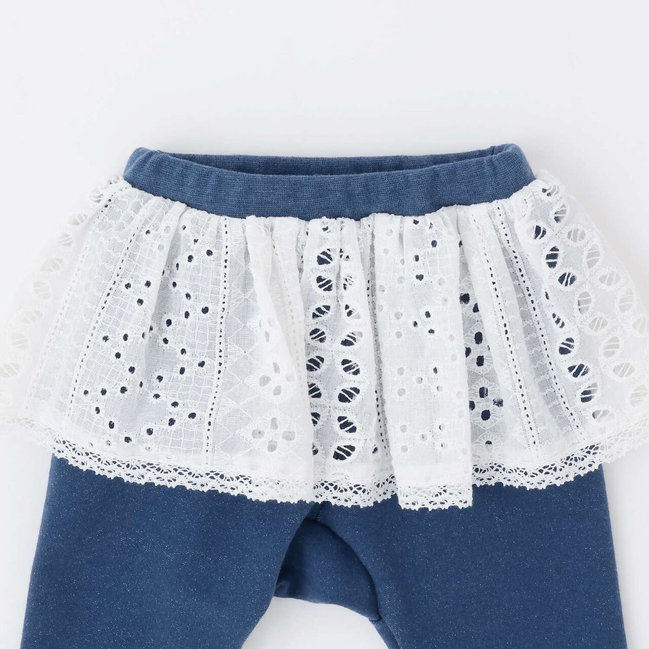 Link Lace Skirt Leggings,Blue, large image number 7