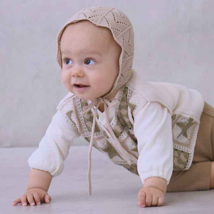 Black Vest with Coverall,Beige, medium image number 5