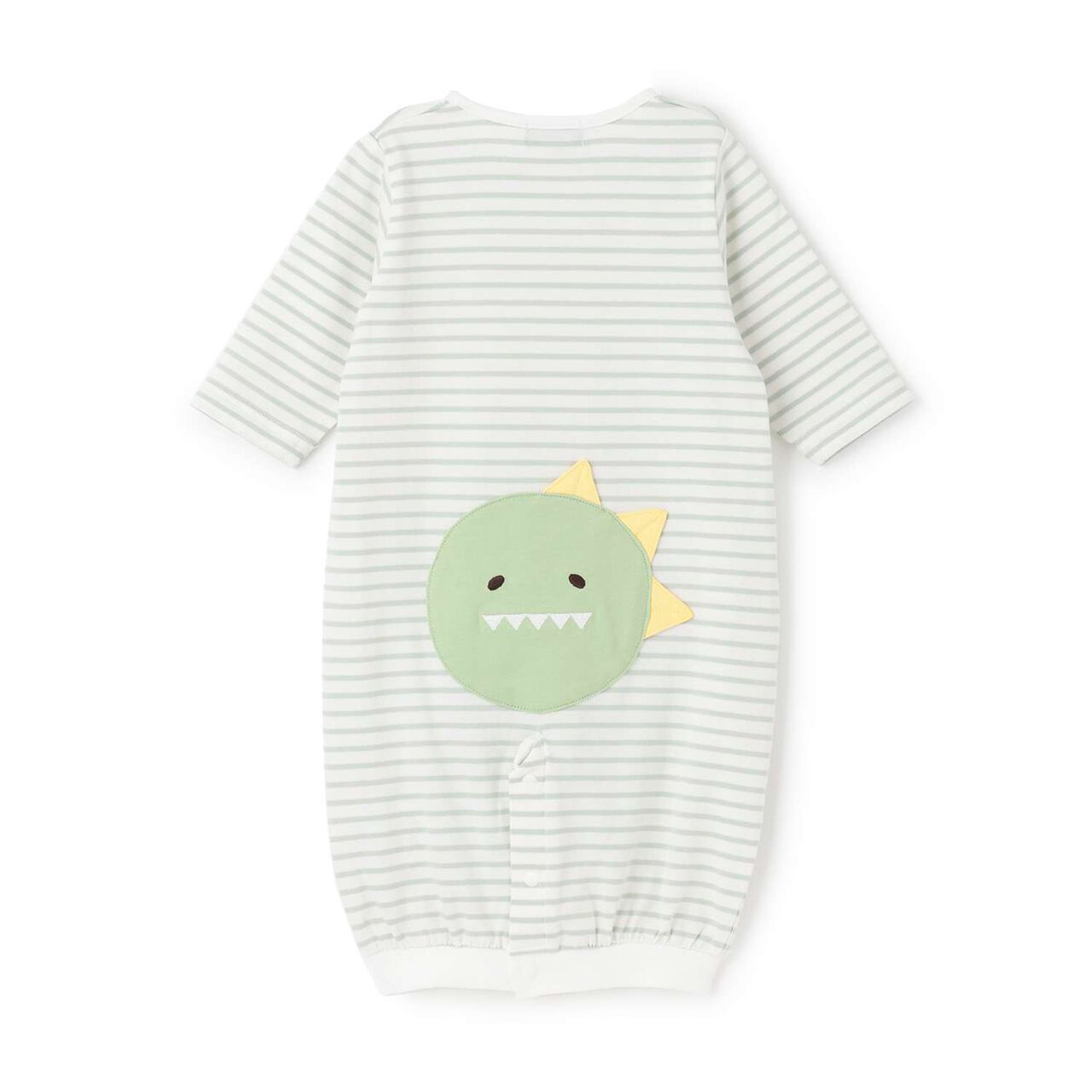 Animal Stripe 2-Way Romper,Yellow green, large image number 0