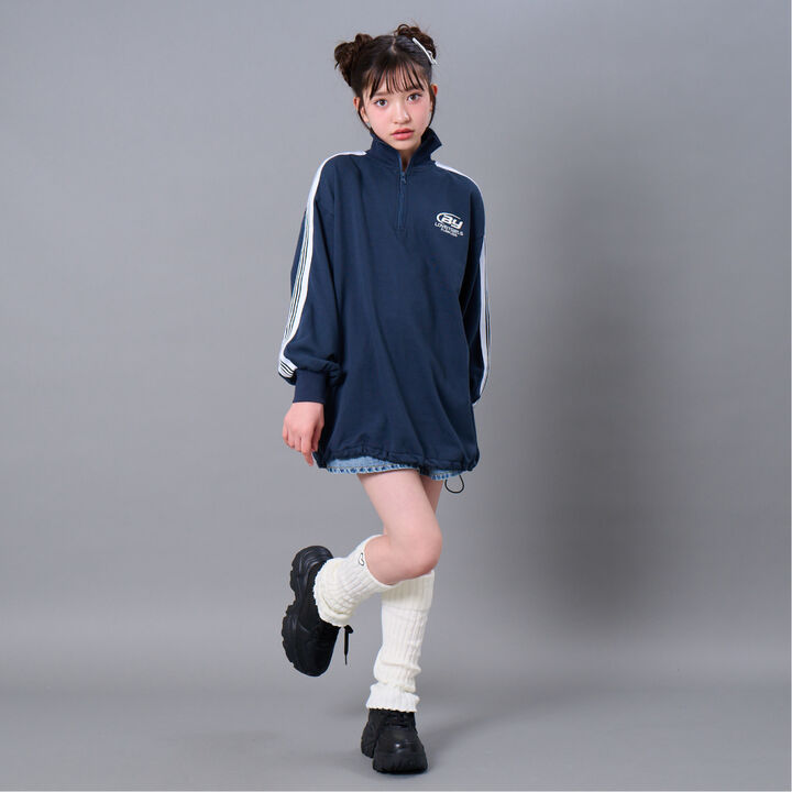 Half-Zip Tunic,Navy, medium image number 1