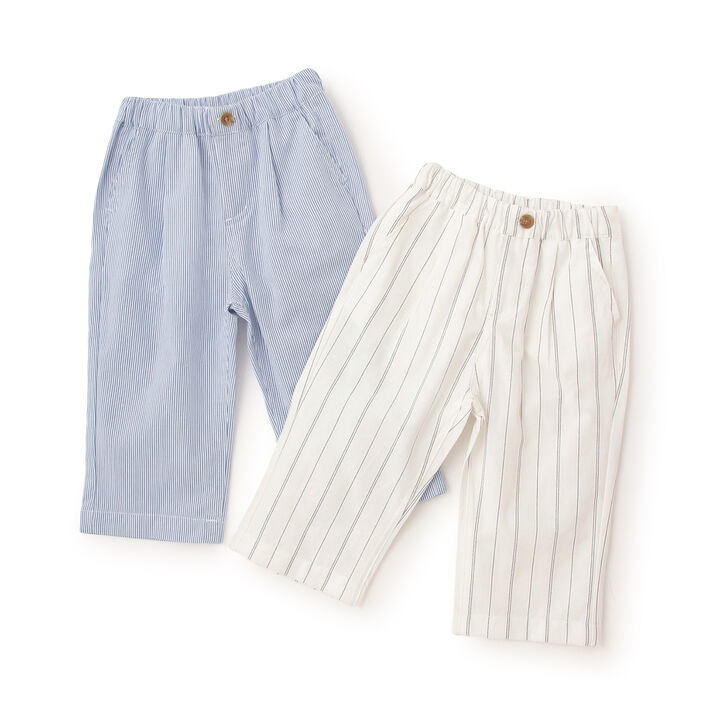 Stripe Waist Tuck Easy Pants,Pearl white, medium image number 14