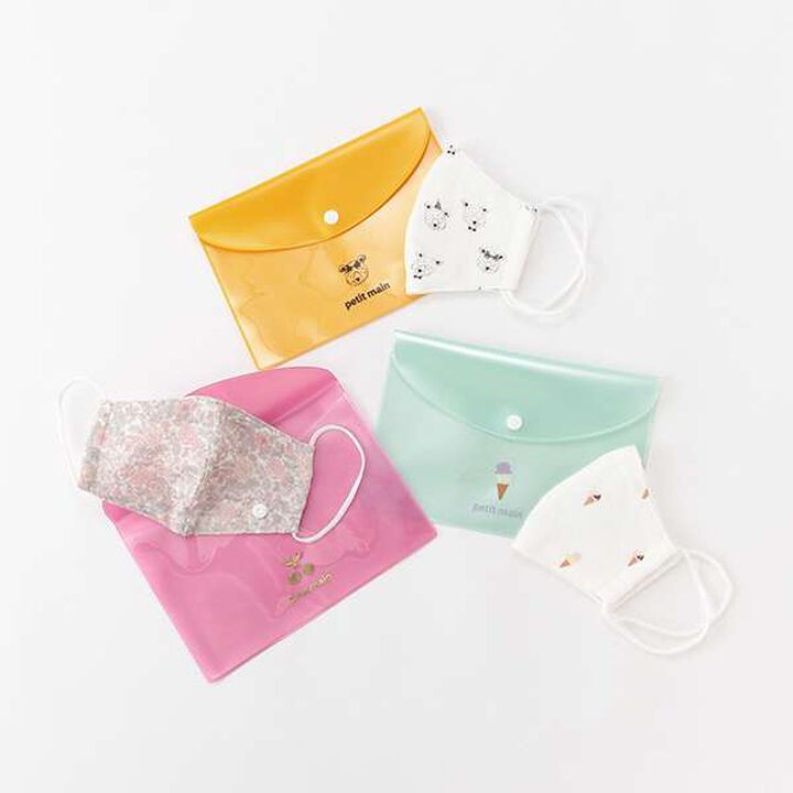 Antibacterial Deodorant All-Over Pattern Mask with Case,Yellow green, medium image number 6