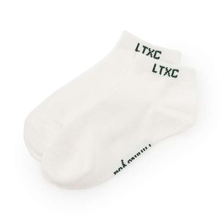 [Antibacterial Deodorant] LTXC Logo Sneakers Crew Socks,Moss green, medium image number 0