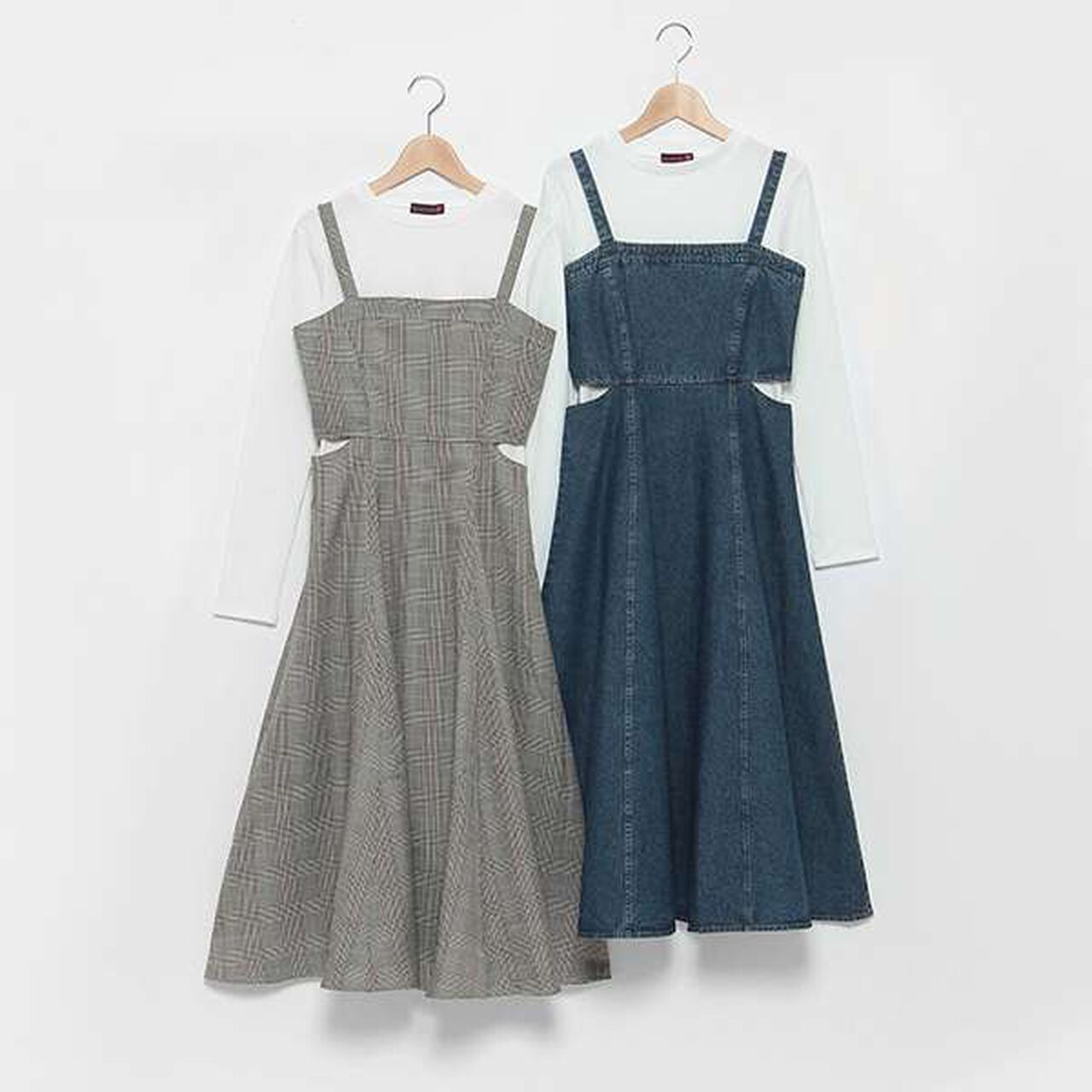 Jumper Skirt Inner Wear Set,Blue, large image number 5