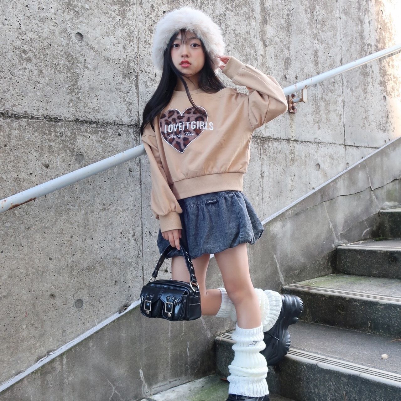 Balloon Tiered Skirt,Blue, large image number 1