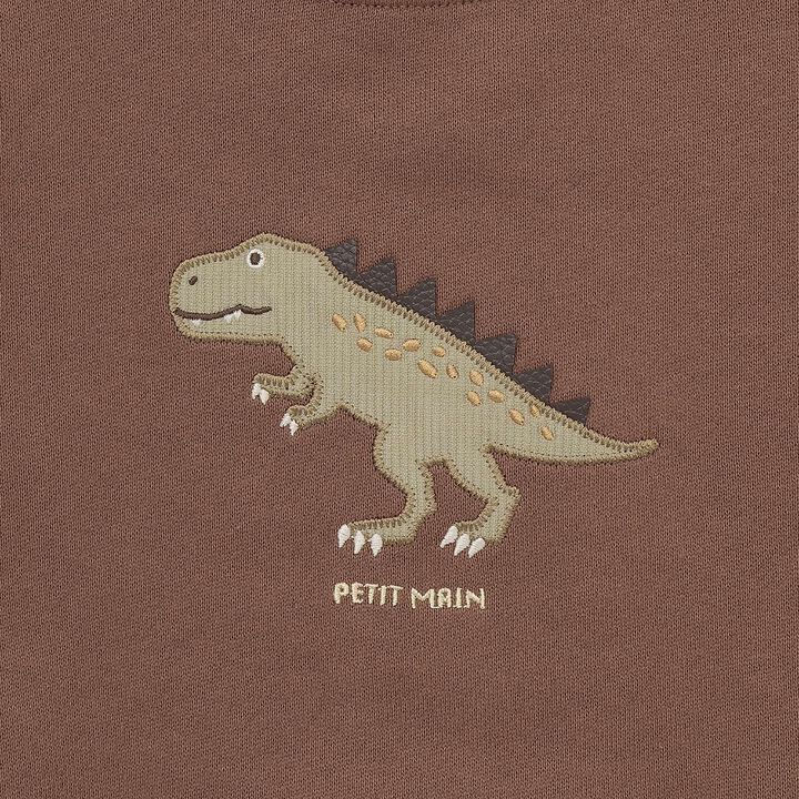 Dinosaur & Dog Appliqu&eacute; Sweatshirt,Black, medium image number 7