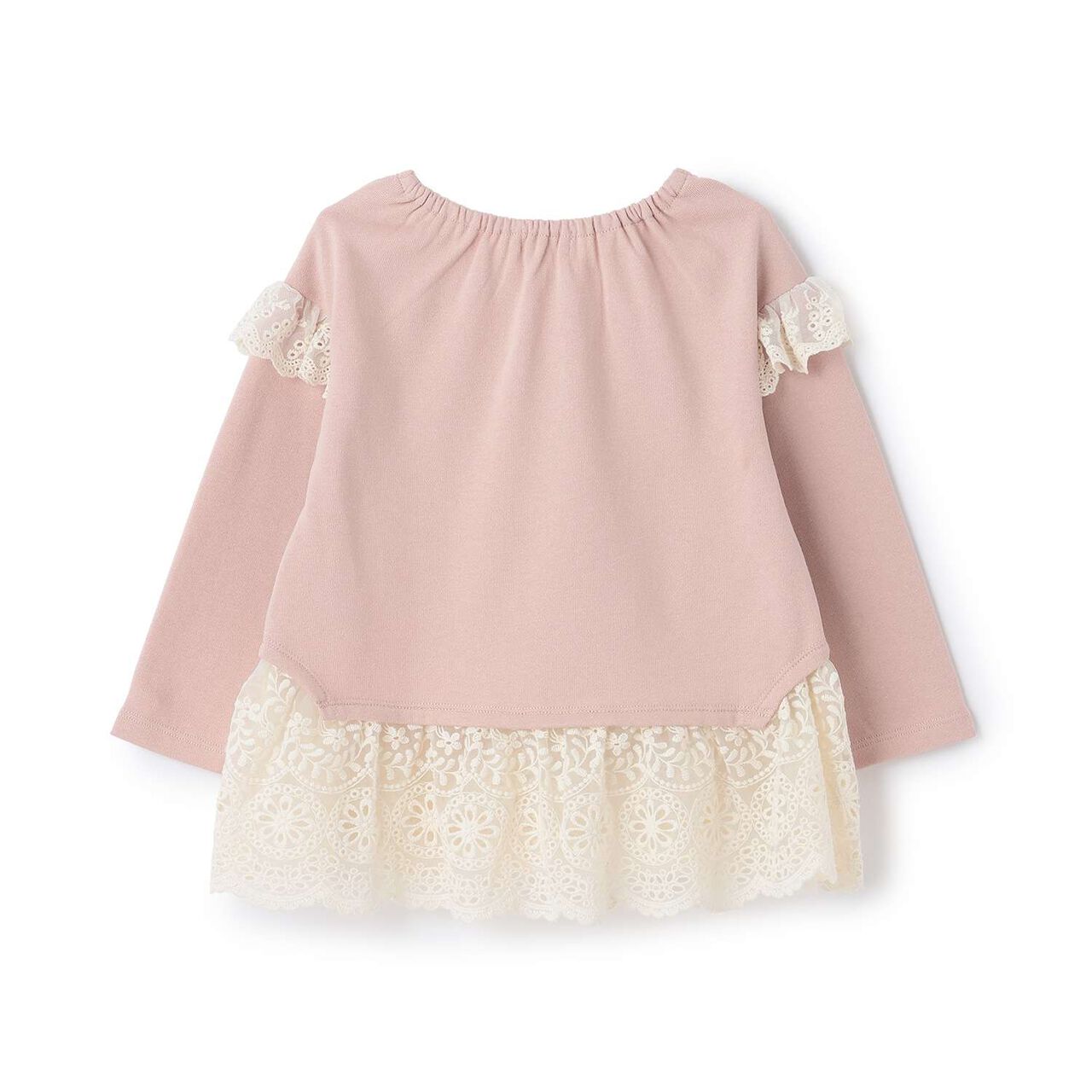 Tulle Lace Hem Tunic,Pink, large image number 1