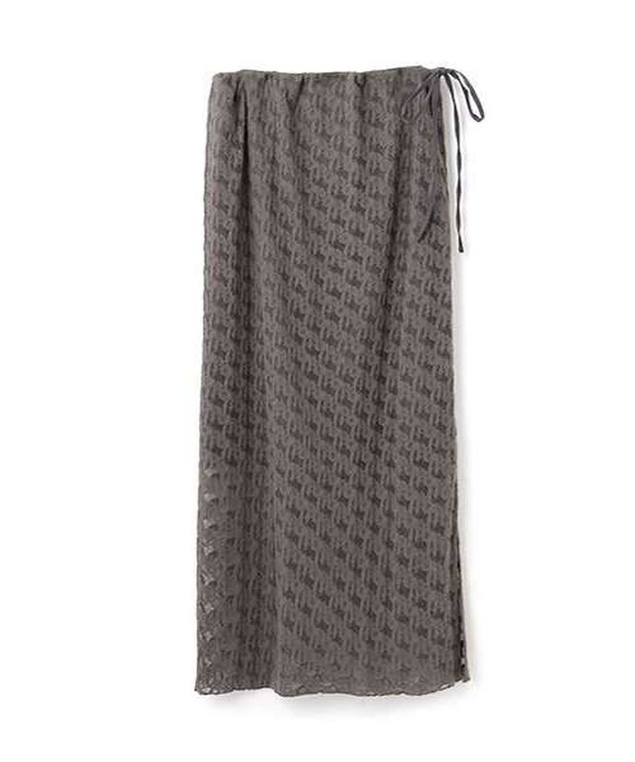 Reversible Lace Skirt,Charcoal gray, large image number 0
