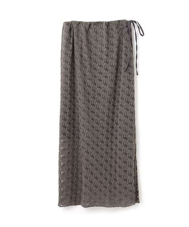 Reversible Lace Skirt,Charcoal gray, medium image number 0