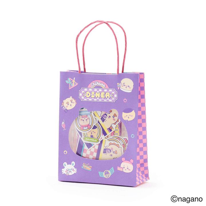Chikawa Paper Bag with Stickers (51 Pieces),Purple, medium image number 0