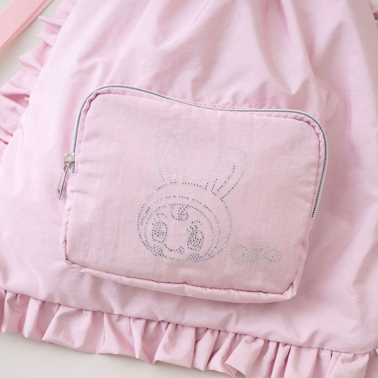 A4-Compatible Water-Repellent Sparkling Bellie Knapsack,Pink, large image number 12