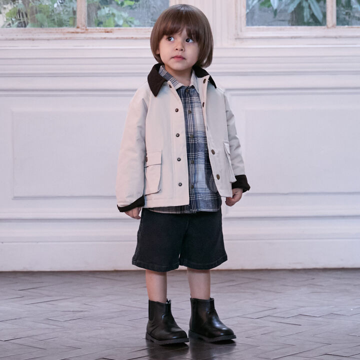 Padded Twill Duster Coat,Green, medium image number 2