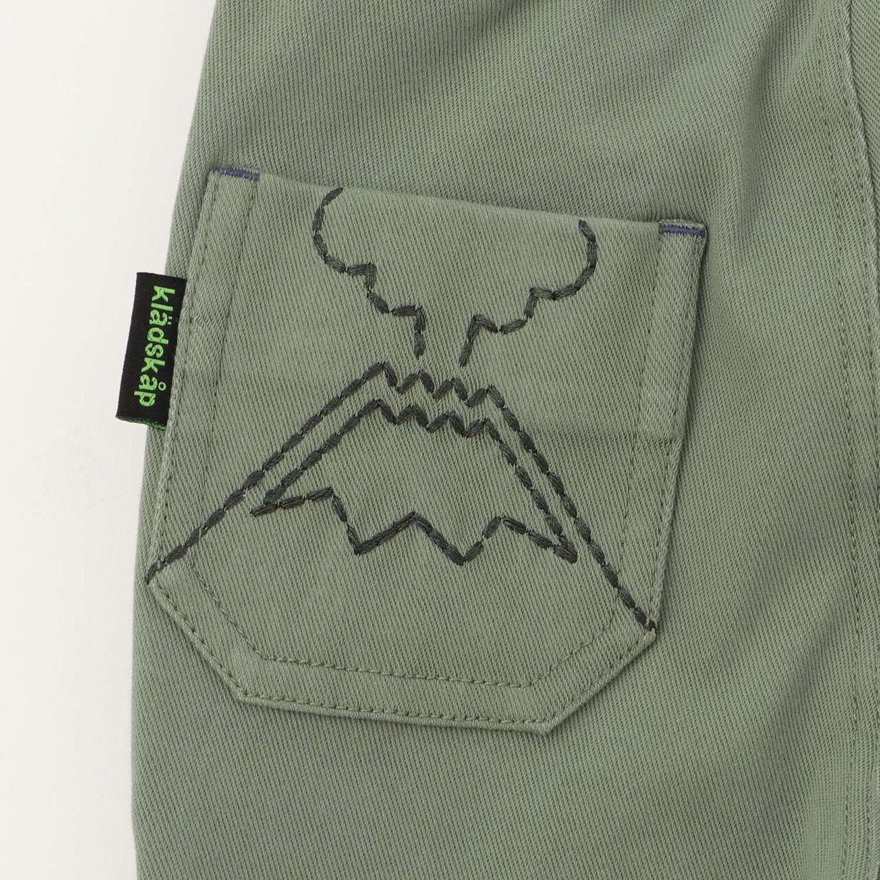 Dinosaur and Volcano Long-Length Tapered Pants,Mustard, large image number 7