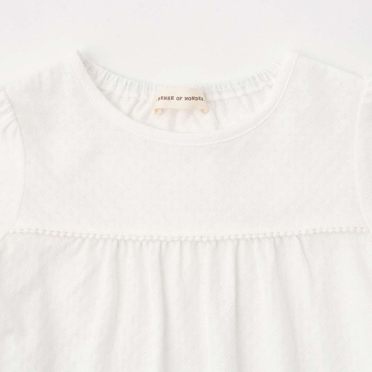 Lacy Jersey T-Shirt,Off white, large image number 2