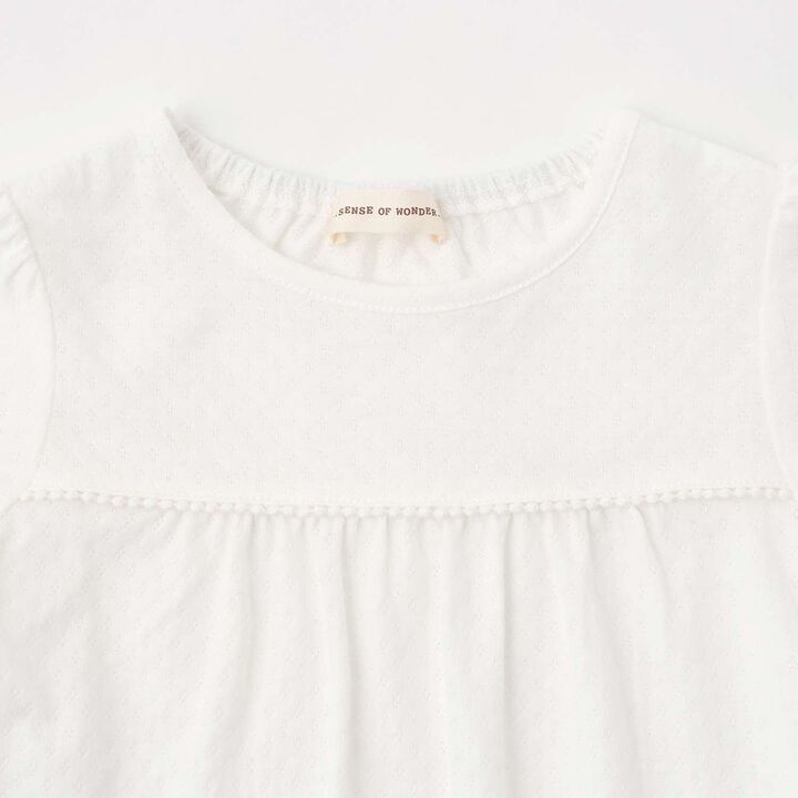 Lacy Jersey T-Shirt,Off white, medium image number 2