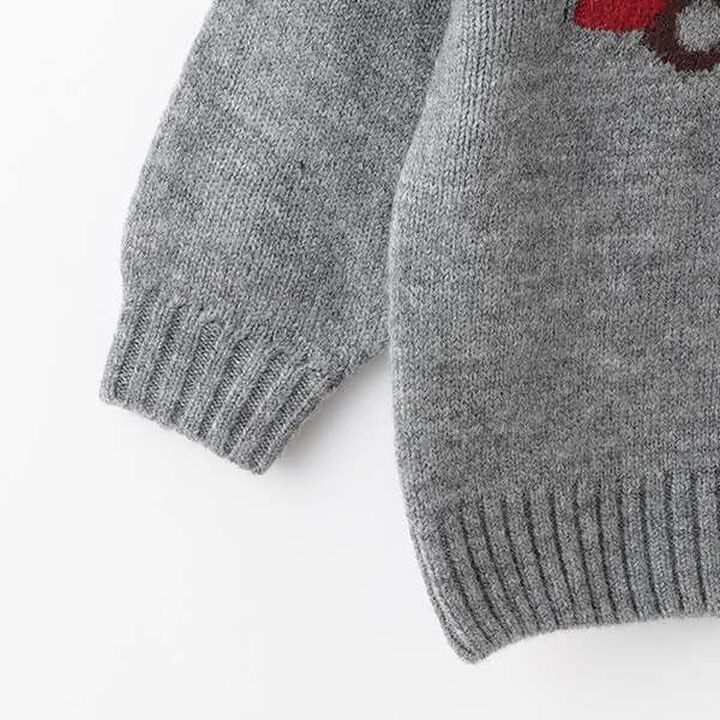 Fluffy and Soft Motif Knitwear,Ivory, medium image number 6