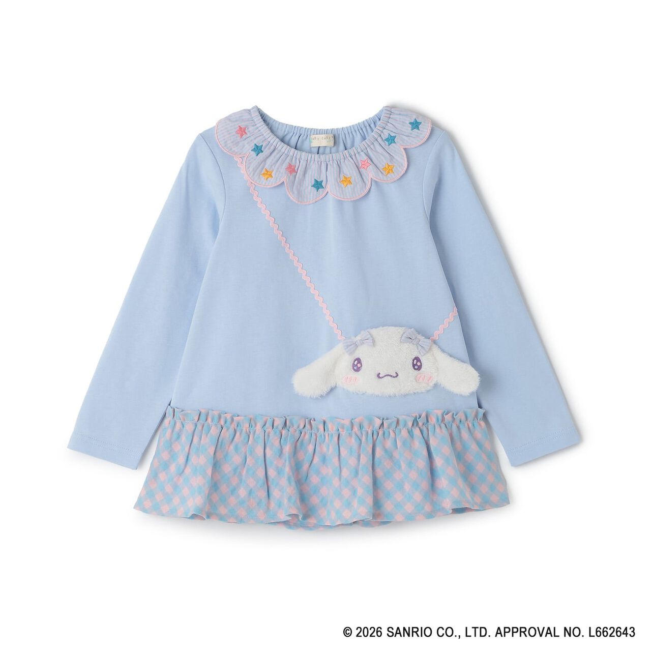 My Melody/Cinnamoroll/Kuromi Small Shoulder Bag Long-Sleeve T-Shirt,Blue, large image number 0
