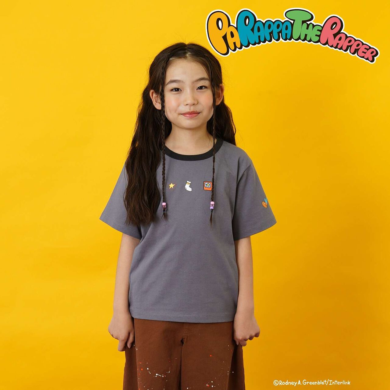 [親子連結款] [PaRappa the Rapper] 撞色羅紋短袖T恤,粉紅色, large image number 8