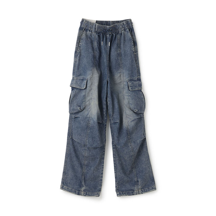 [LTXC/ME DENIM] Stretch Quick-Dry Denim Cargo Pants with Belt Loops,Blue, medium image number 11