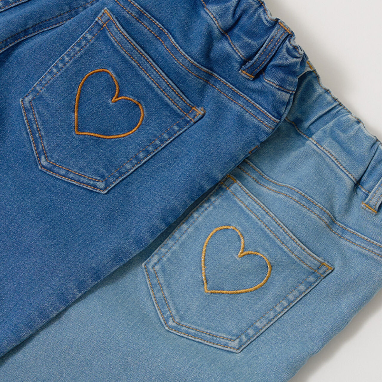 Beautiful Silhouette Stretch Flare Denim Pants,Sax blue, large image number 17