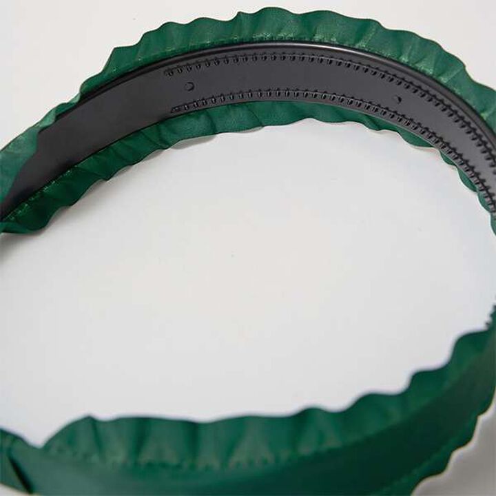 Frill Ribbon Tape Headband,Moss green, medium image number 7