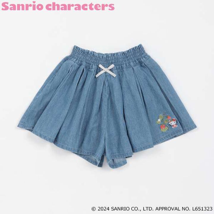 Sanrio Tuck Pleats Culottes,Sax blue, medium image number 16