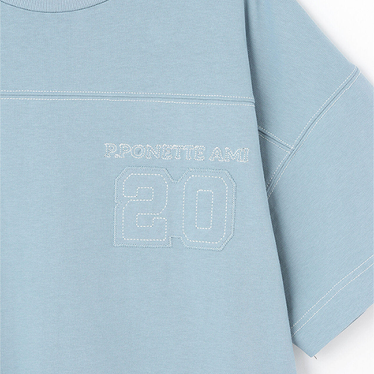 [AMI] Stitch Design T One-Piece Dress,Black, large image number 3