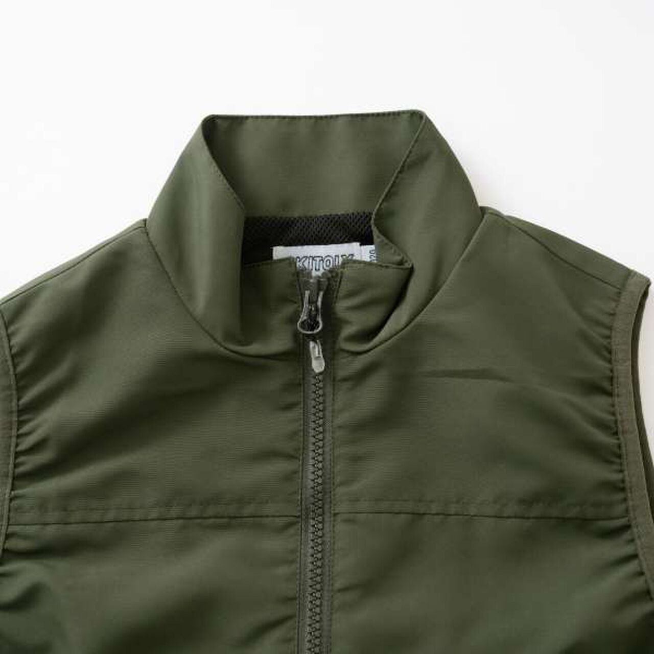 [SKIT0LY] Water-Repellent Zip-Up Vest,Khaki, large image number 2