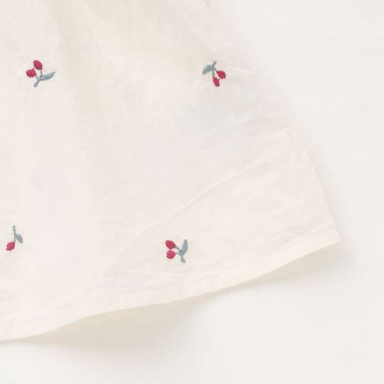 Cherry Embroidery Puff Blouse,Ivory, large image number 10