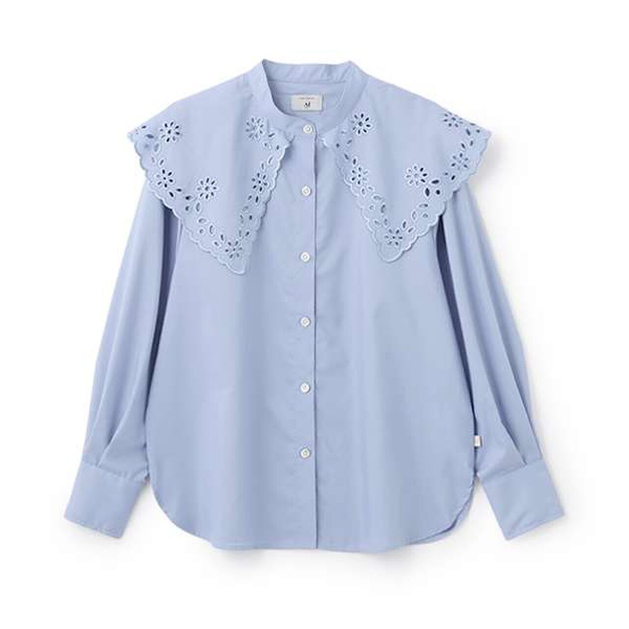 [AMI] Cutwork Stitch Big Collar Blouse,Off white, large image number 7