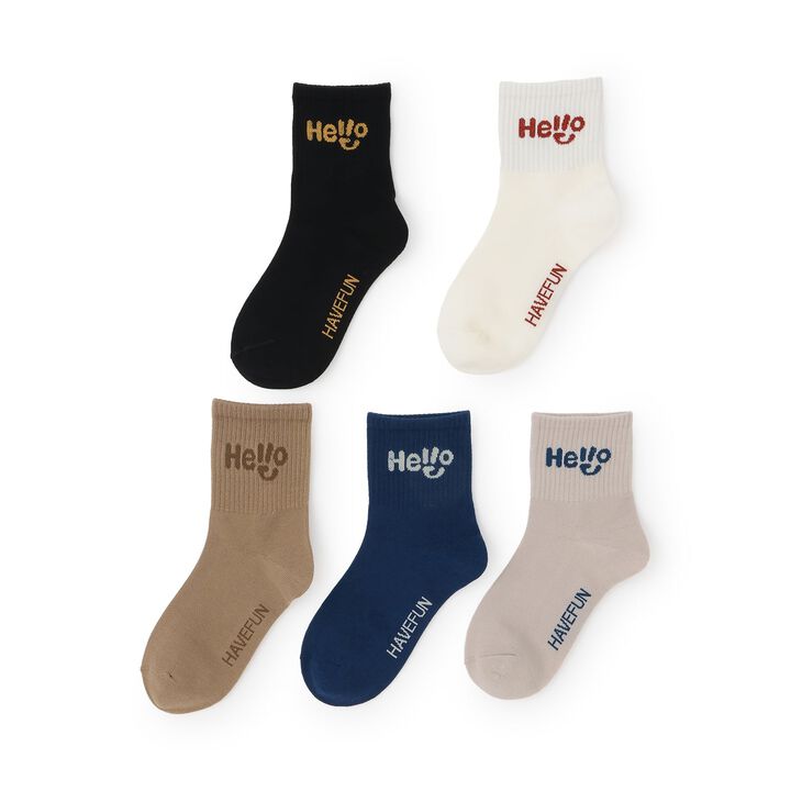 HELLO Socks [Kids] [Boys & Girls],Pearl white, medium image number 5