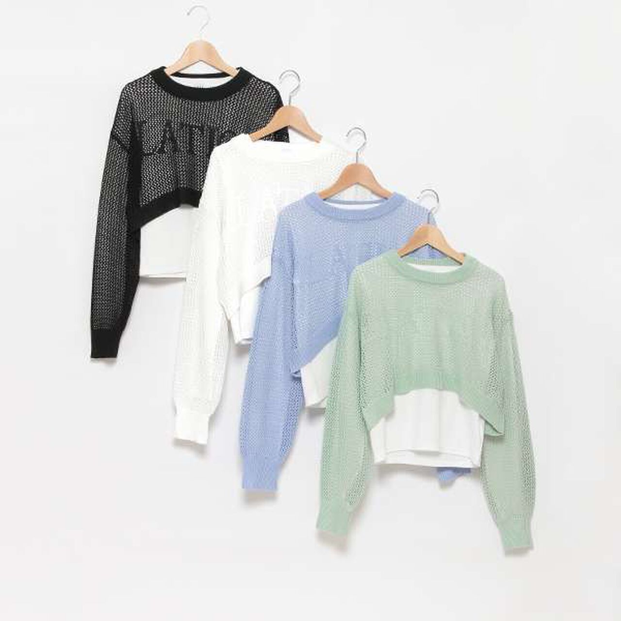 LTXC - Mesh Knit with Inner Layer,Black, large image number 2