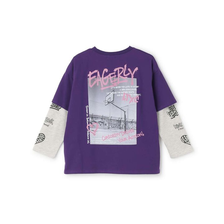 [LTXC/Quick-Dry] Loose T-Shirt Layered Set,Purple, medium image number 11