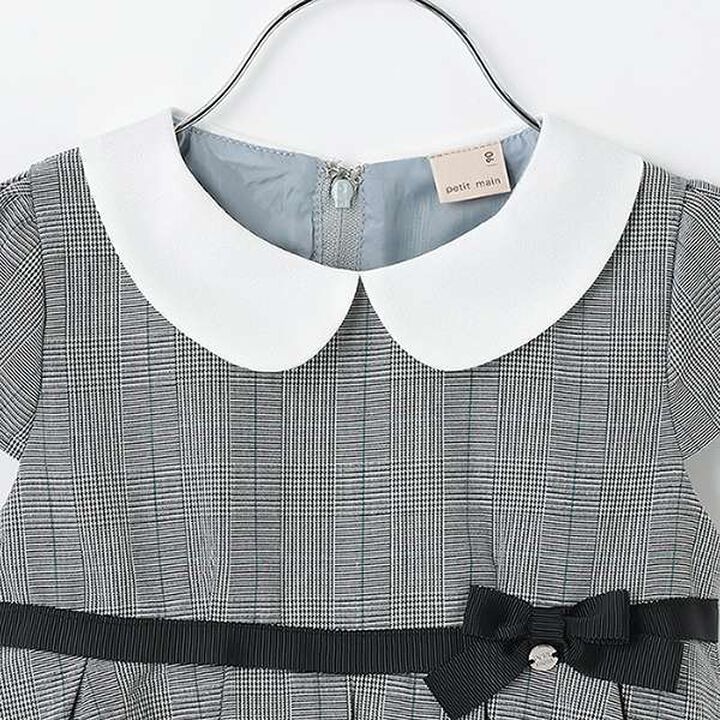 Occasion Collar Pleated One-Piece Dress,Light gray, medium image number 13