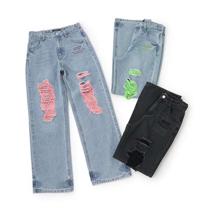 Color Denim with Under Thread,Pink, medium image number 1